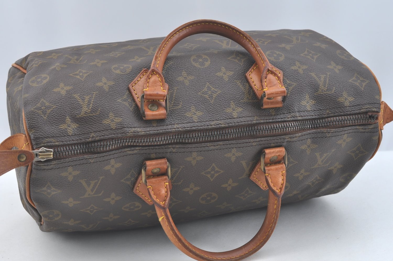 Authentic Louis Vuitton Monogram Speedy 35 Hand Boston Bag M41524 LV 8762I