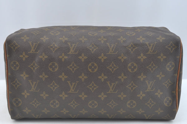 Authentic Louis Vuitton Monogram Speedy 35 Hand Boston Bag M41524 LV 8762I