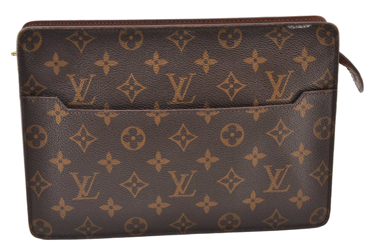 Authentic Louis Vuitton Monogram Pochette Homme Clutch Hand Bag M51795 LV 8763I