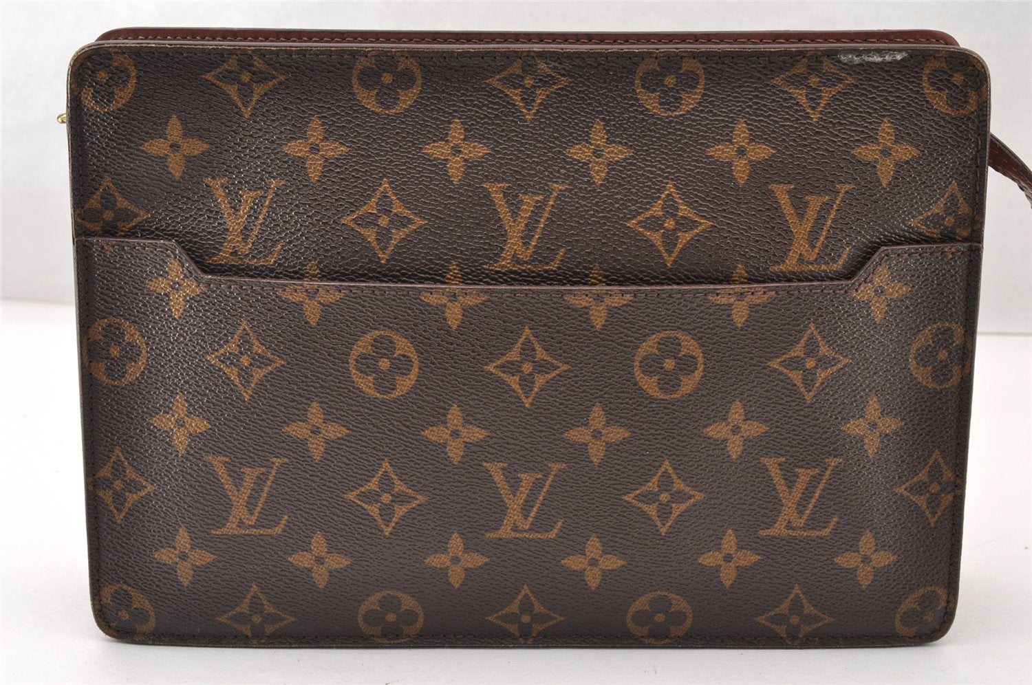 Authentic Louis Vuitton Monogram Pochette Homme Clutch Hand Bag M51795 LV 8763I