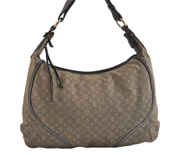 Auth Louis Vuitton Monogram Mini Lin Manon MM Shoulder Bag Gray M95618 LV 8764I