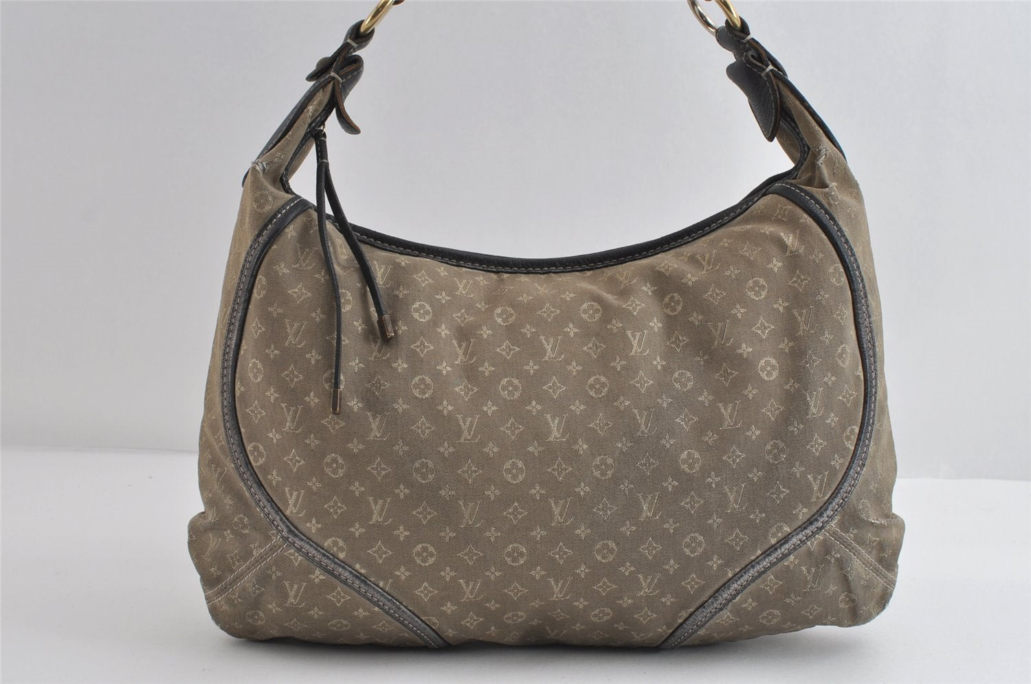 Auth Louis Vuitton Monogram Mini Lin Manon MM Shoulder Bag Gray M95618 LV 8764I