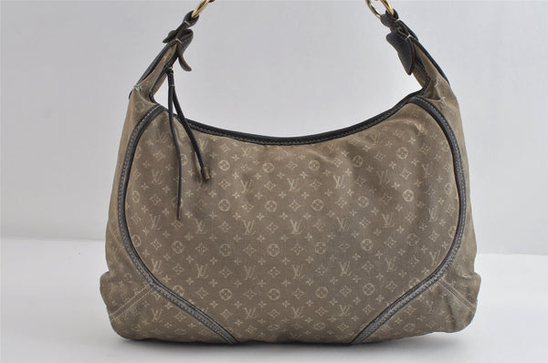 Auth Louis Vuitton Monogram Mini Lin Manon MM Shoulder Bag Gray M95618 LV 8764I