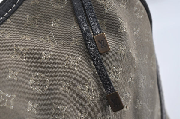 Auth Louis Vuitton Monogram Mini Lin Manon MM Shoulder Bag Gray M95618 LV 8764I