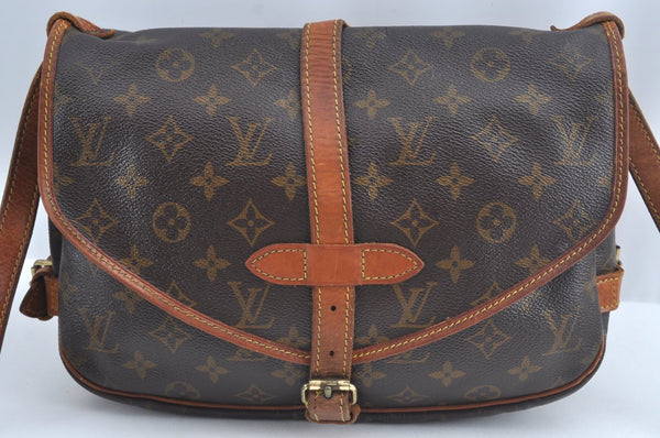 Authentic Louis Vuitton Monogram Saumur 30 Shoulder Cross Bag M42256 LV 8767H