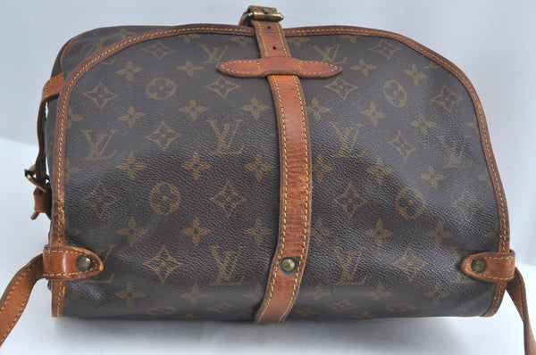 Authentic Louis Vuitton Monogram Saumur 30 Shoulder Cross Bag M42256 LV 8767H