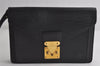 Authentic Louis Vuitton Epi Sellier Dragonne Clutch Bag Black M52612 LV 8767I