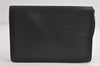 Authentic Louis Vuitton Epi Sellier Dragonne Clutch Bag Black M52612 LV 8767I