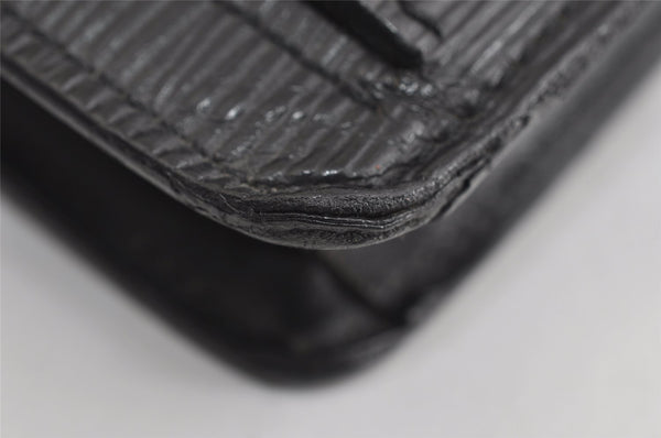 Authentic Louis Vuitton Epi Sellier Dragonne Clutch Bag Black M52612 LV 8767I