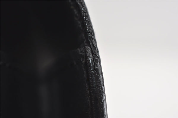 Authentic Louis Vuitton Epi Sellier Dragonne Clutch Bag Black M52612 LV 8767I