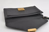 Authentic Louis Vuitton Epi Sellier Dragonne Clutch Bag Black M52612 LV 8767I