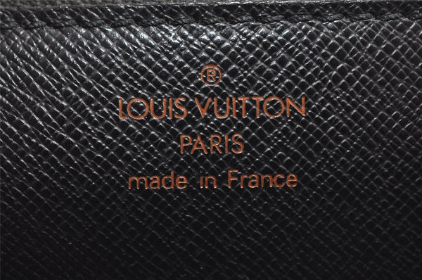 Authentic Louis Vuitton Epi Sellier Dragonne Clutch Bag Black M52612 LV 8767I