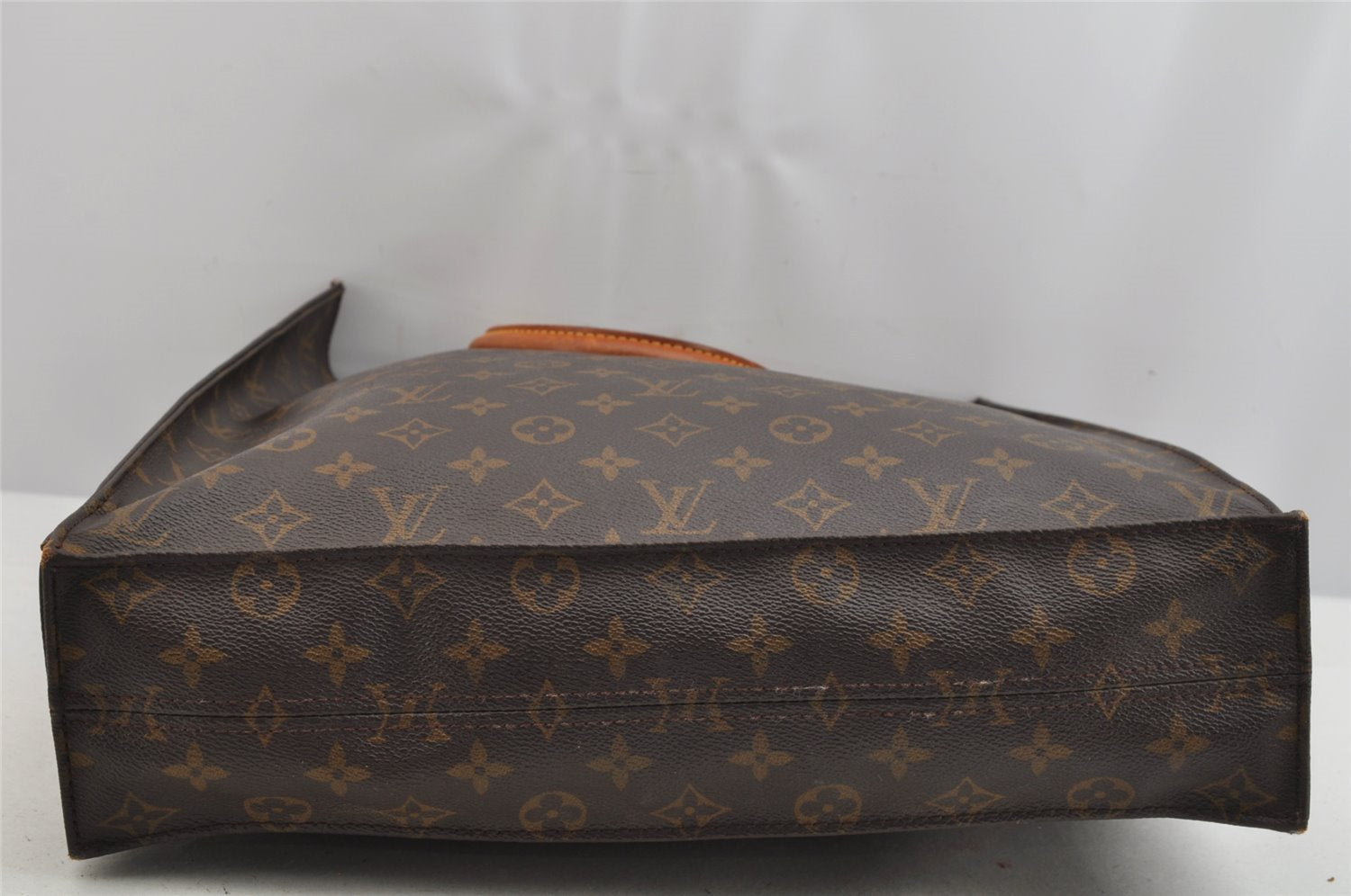 Authentic Louis Vuitton Monogram Sac Plat Hand Tote Bag M51140 LV Junk 8767J