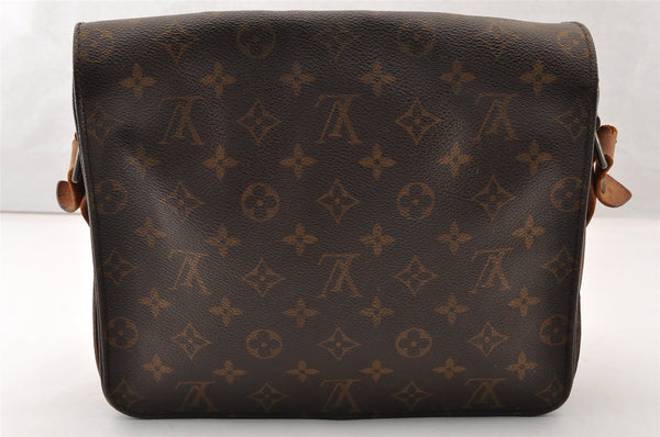 Authentic Louis Vuitton Monogram Cartouchiere MM M51253 Shoulder Bag Junk 8768I