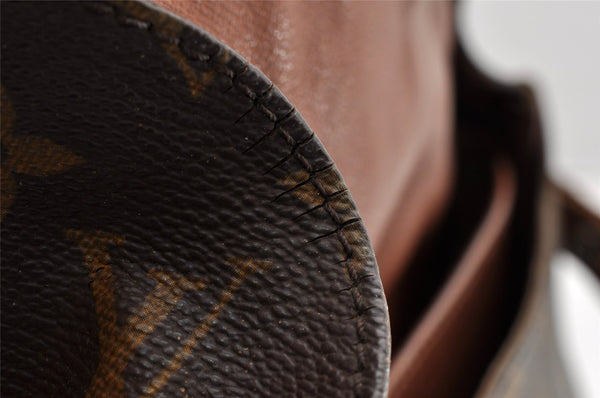 Authentic Louis Vuitton Monogram Cartouchiere MM M51253 Shoulder Bag Junk 8768I