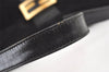 Authentic FENDI Vintage Shoulder Hand Bag Suede Leather Purse Black 8768J