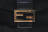 Authentic FENDI Vintage Shoulder Hand Bag Suede Leather Purse Black 8768J