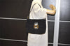 Authentic FENDI Vintage Shoulder Hand Bag Suede Leather Purse Black 8768J