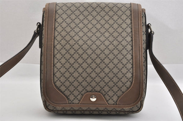 Authentic GUCCI Diamante Shoulder Cross Body Bag PVC Leather 295679 Brown 8769J