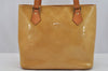 Authentic Louis Vuitton Vernis Houston Shoulder Hand Bag Yellow M91004 LV 8770I