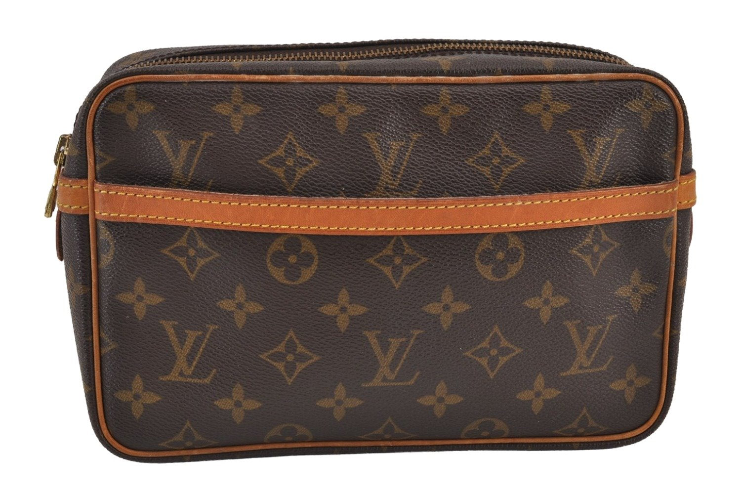 Authentic Louis Vuitton Monogram Compiegne 23 Clutch Hand Bag M51847 LV 8771J