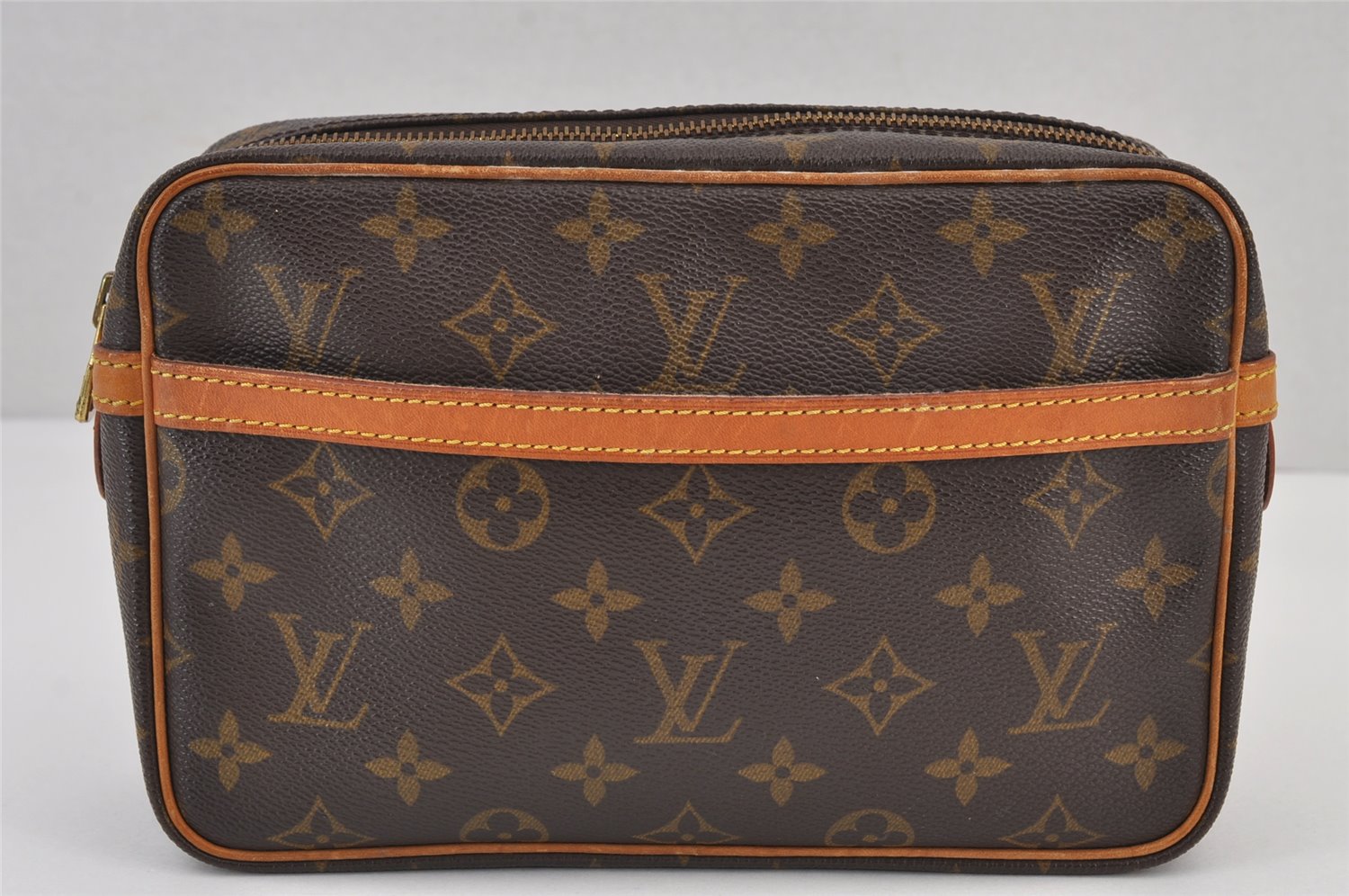 Authentic Louis Vuitton Monogram Compiegne 23 Clutch Hand Bag M51847 LV 8771J
