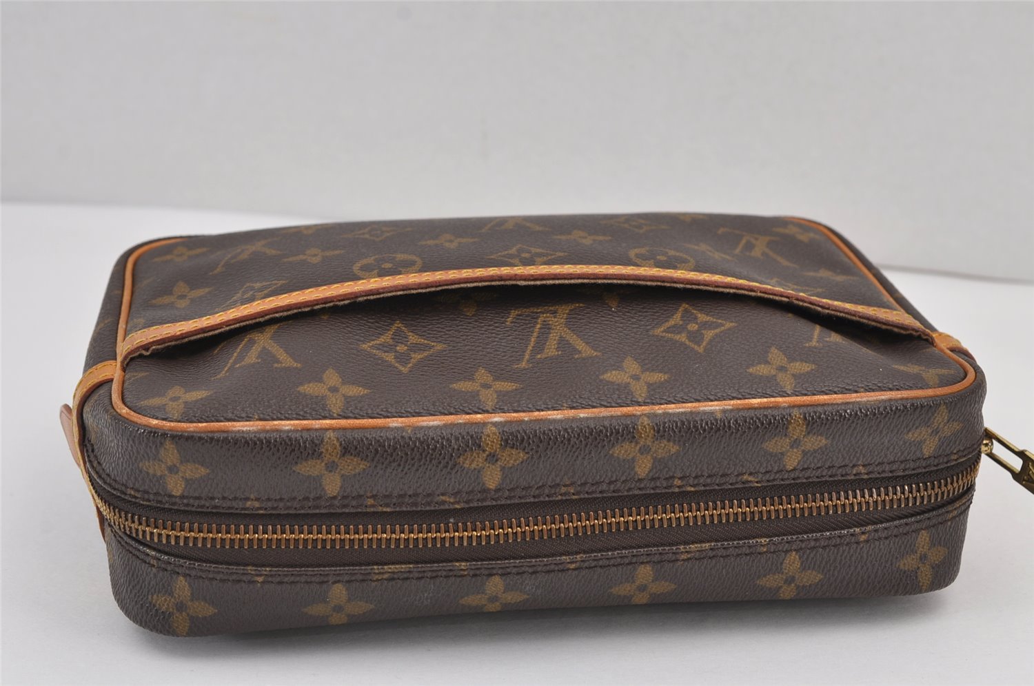 Authentic Louis Vuitton Monogram Compiegne 23 Clutch Hand Bag M51847 LV 8771J