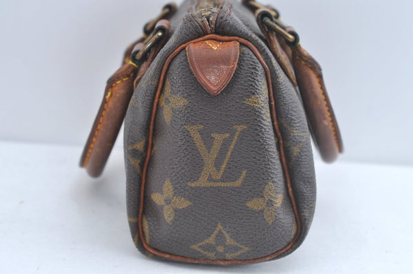 Authentic Louis Vuitton Monogram Mini Speedy Hand Bag Purse Old Model Junk 8772I