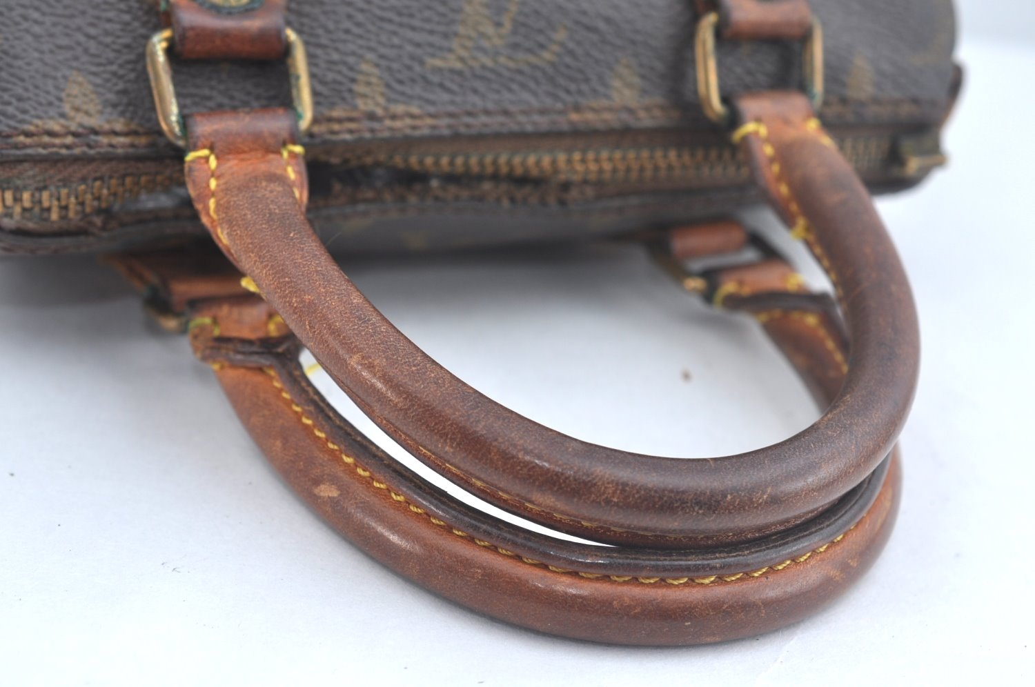 Authentic Louis Vuitton Monogram Mini Speedy Hand Bag Purse Old Model Junk 8772I