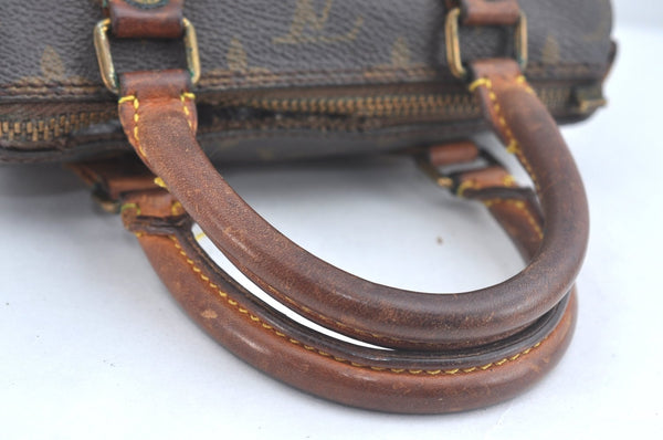 Authentic Louis Vuitton Monogram Mini Speedy Hand Bag Purse Old Model Junk 8772I