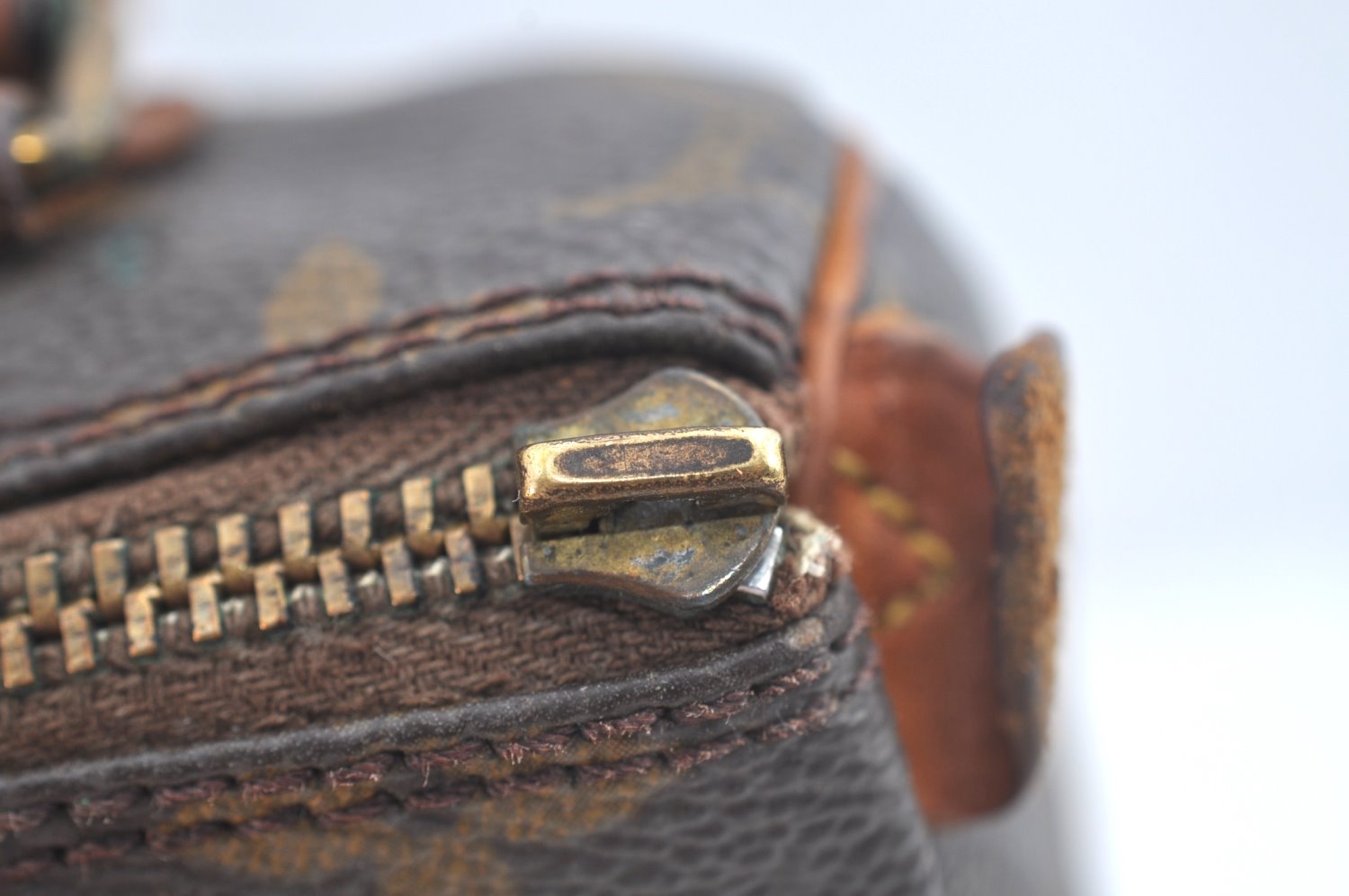 Authentic Louis Vuitton Monogram Mini Speedy Hand Bag Purse Old Model Junk 8772I