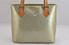 Authentic Louis Vuitton Vernis Houston Shoulder Bag Light Green M91053 LV 8772M