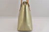 Authentic Louis Vuitton Vernis Houston Shoulder Bag Light Green M91053 LV 8772M
