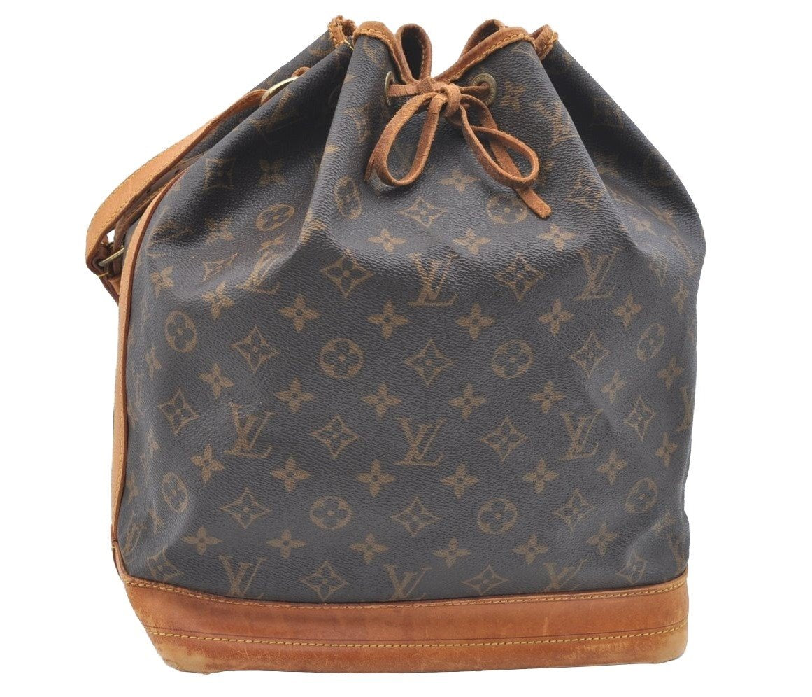 Authentic Louis Vuitton Monogram Noe Shoulder Drawstring Bag M42224 LV 8773I