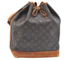 Authentic Louis Vuitton Monogram Noe Shoulder Drawstring Bag M42224 LV 8773I