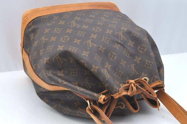 Authentic Louis Vuitton Monogram Noe Shoulder Drawstring Bag M42224 LV 8773I