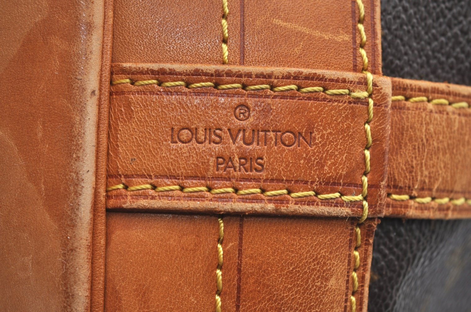 Authentic Louis Vuitton Monogram Noe Shoulder Drawstring Bag M42224 LV 8773I