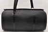 Authentic Louis Vuitton Epi Soufflot Black Hand Bag M52222 LV Junk 8775I