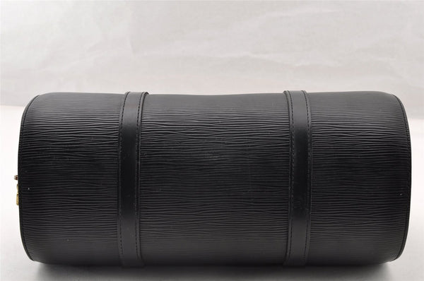 Authentic Louis Vuitton Epi Soufflot Black Hand Bag M52222 LV Junk 8775I