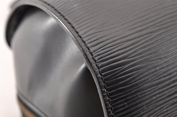 Authentic Louis Vuitton Epi Soufflot Black Hand Bag M52222 LV Junk 8775I