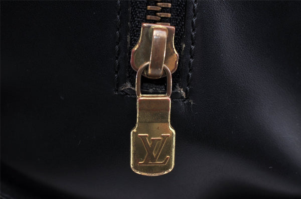 Authentic Louis Vuitton Epi Soufflot Black Hand Bag M52222 LV Junk 8775I