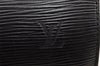 Authentic Louis Vuitton Epi Soufflot Black Hand Bag M52222 LV Junk 8775I