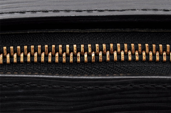 Authentic Louis Vuitton Epi Soufflot Black Hand Bag M52222 LV Junk 8775I