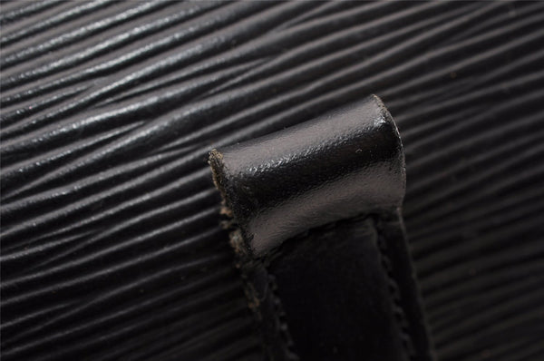 Authentic Louis Vuitton Epi Soufflot Black Hand Bag M52222 LV Junk 8775I