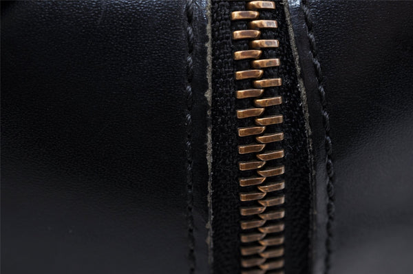 Authentic Louis Vuitton Epi Soufflot Black Hand Bag M52222 LV Junk 8775I