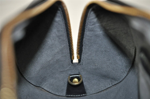 Authentic Louis Vuitton Epi Soufflot Black Hand Bag M52222 LV Junk 8775I