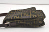 Authentic FENDI Zucca Shoulder Cross Body Bag Purse Nylon Leather Brown 8776J