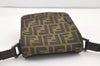 Authentic FENDI Zucca Shoulder Cross Body Bag Purse Nylon Leather Brown 8776J