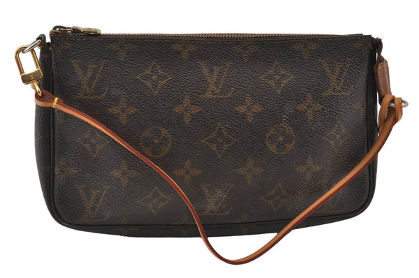 Authentic Louis Vuitton Monogram Pochette Accessoires Pouch M51980 LV 8777I