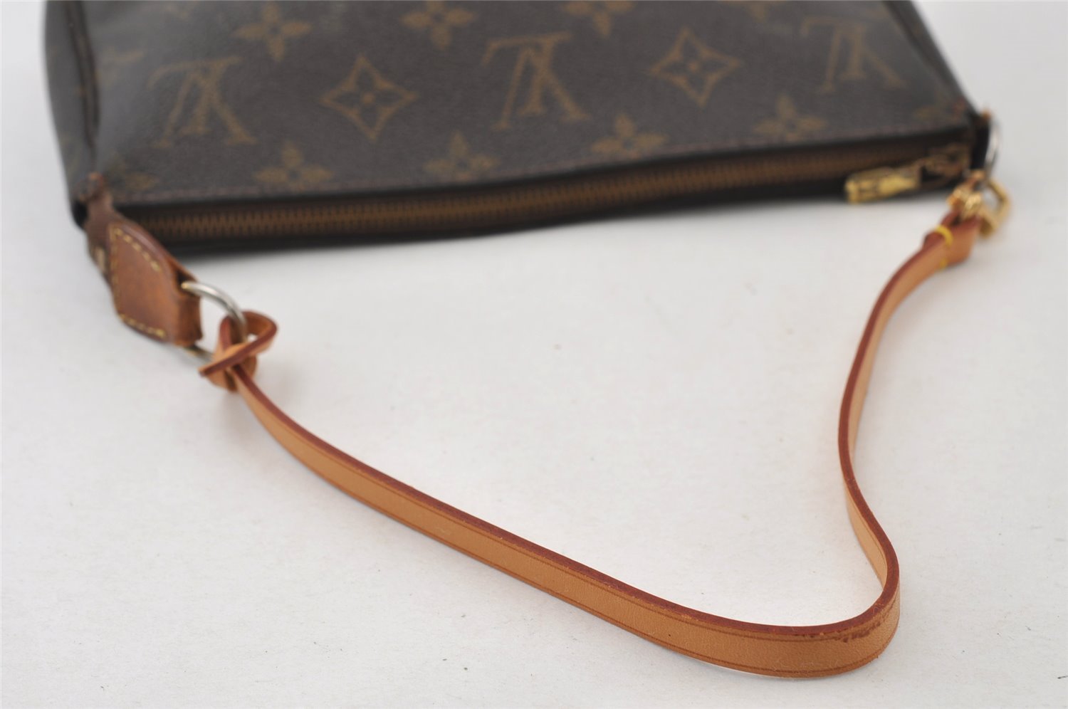 Authentic Louis Vuitton Monogram Pochette Accessoires Pouch M51980 LV 8777I